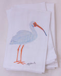 Watercolor Ibis Kitchen Flour Sack Napkin