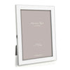 Silver Trim & White Enamel Picture Frame