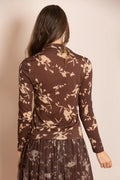 Journey Printed Turtle Neck Top