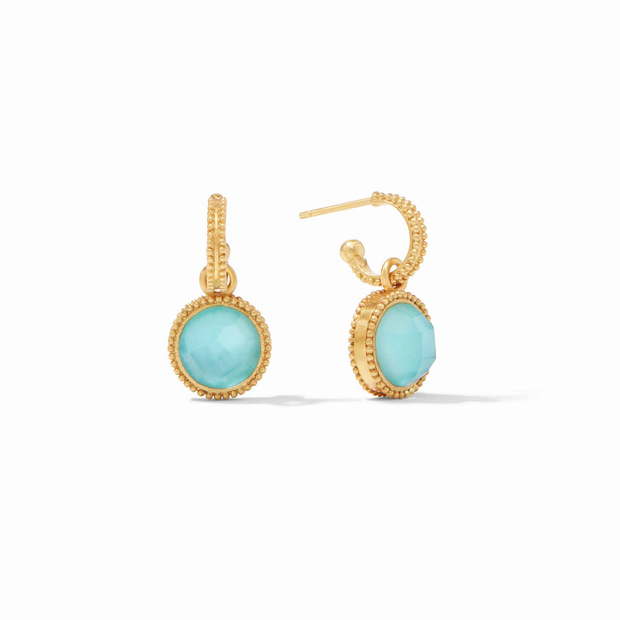 Fleur de Lis Hoop & Charm Earring
