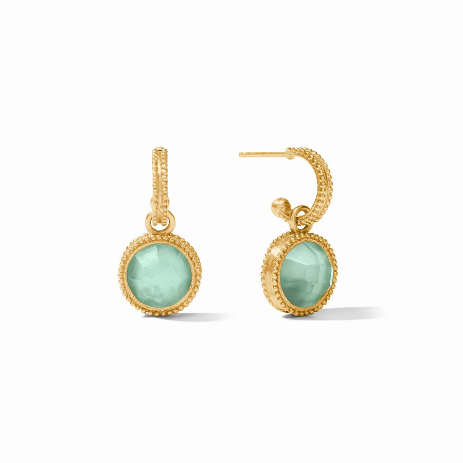 Fleur de Lis Hoop & Charm Earring