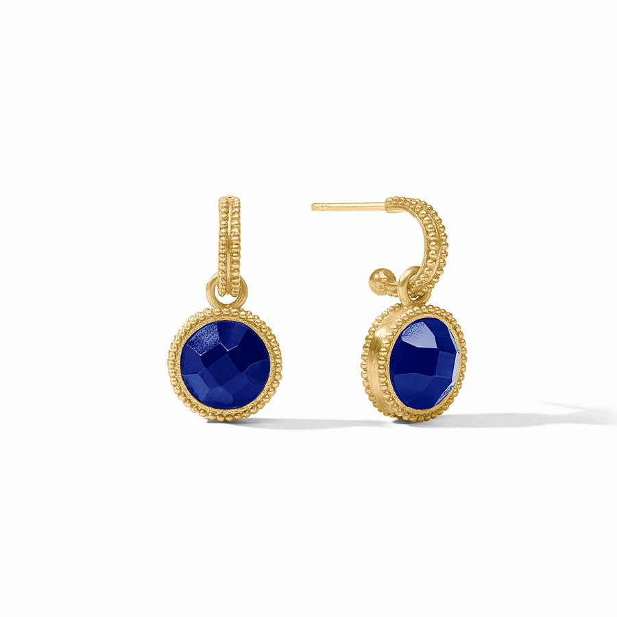 Fleur de Lis Hoop & Charm Earring