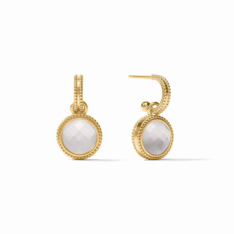 Fleur de Lis Hoop & Charm Earring