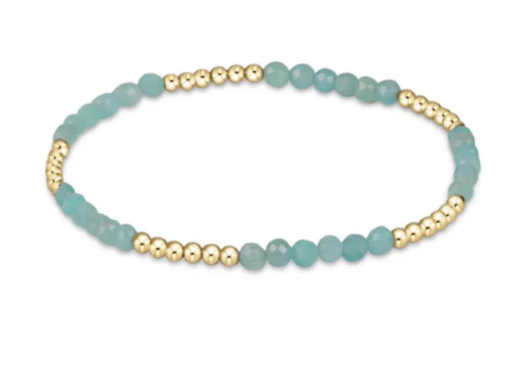 Blissful Pattern 2.5mm Bead Bracelet - Amazonite