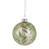 Antique Silver Holly Print Ornament