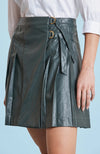 Perry Vegan Leather Pleated Skirt