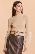 Cotton Cashmere Fur Sweater