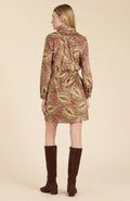 Ziva Faux Suede Tobacco Leaf Dress