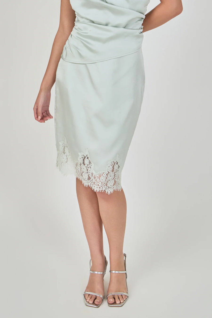 Satin Midi Skirt