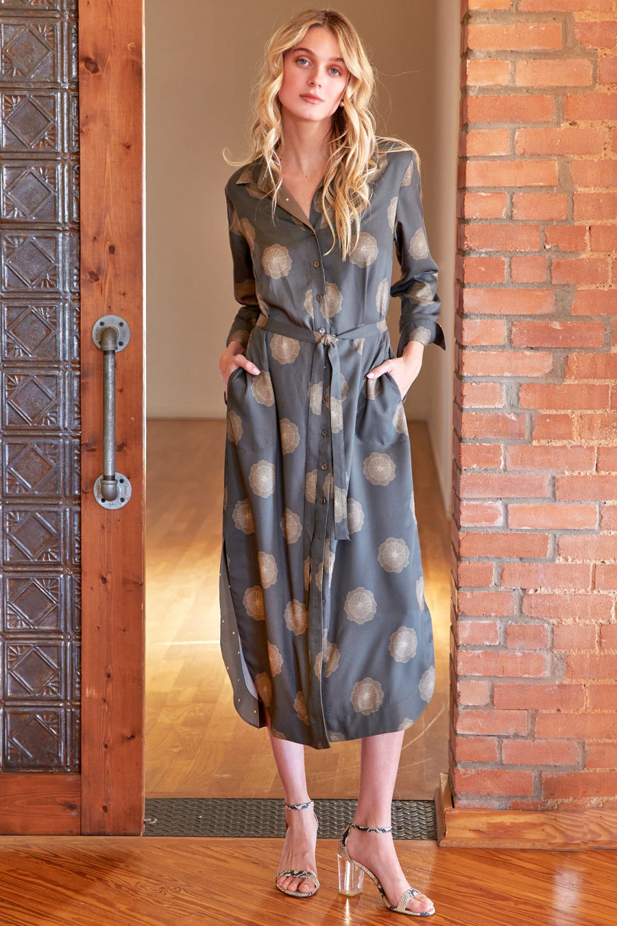 Harlowe Dress Silkey Smoking