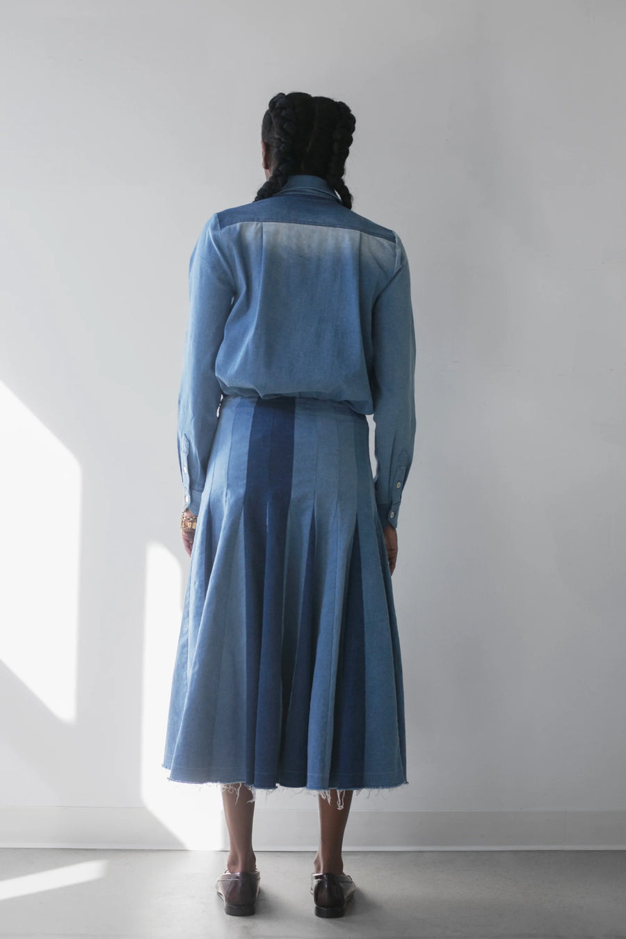 Patchwork Godet Skirt