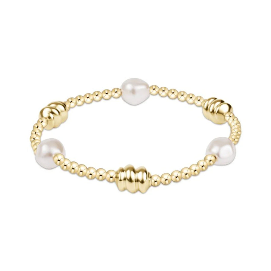 Admire Gold & Admire Pearl 3mm Gold Bracelet