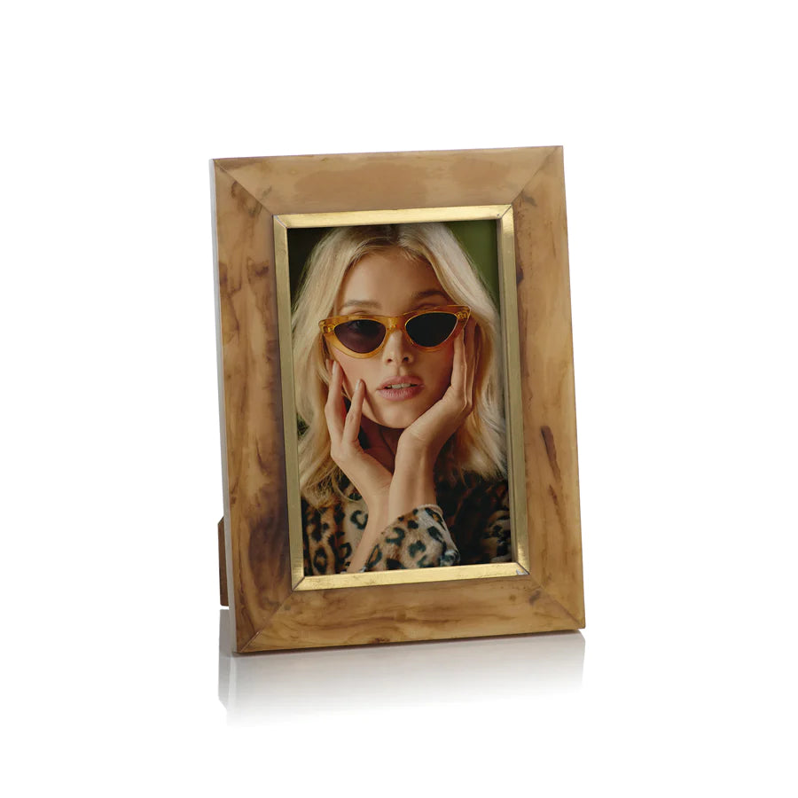 Horn Design Inlaid Photo Frame