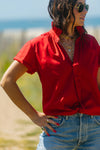 Quarantini Top Rolled Sleeves