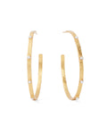 Crescent Stone Hoop Pearl