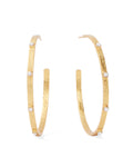 Crescent Stone Hoop Pearl