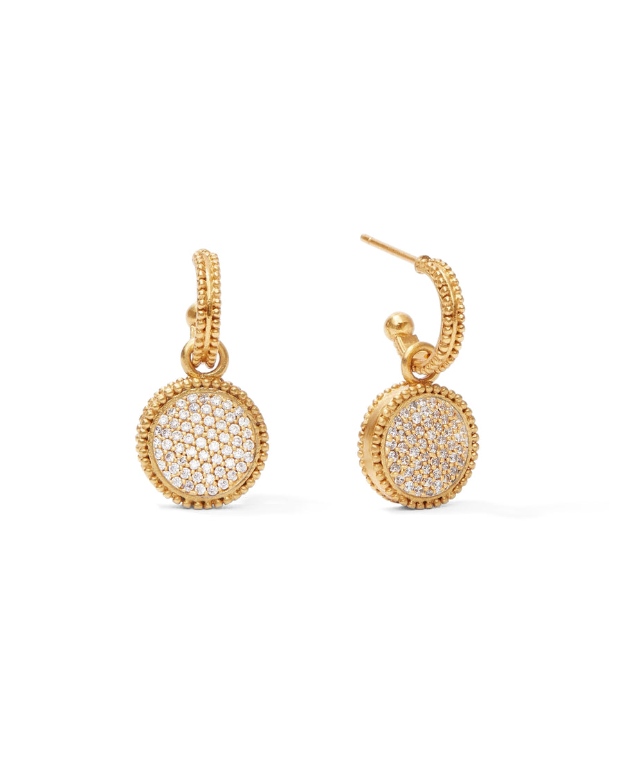 Fleur de Lis Hoop & Charm Earring
