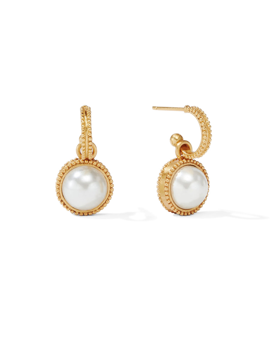 Fleur de Lis Hoop & Charm Earring