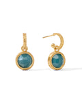 Fleur de Lis Hoop & Charm Earring