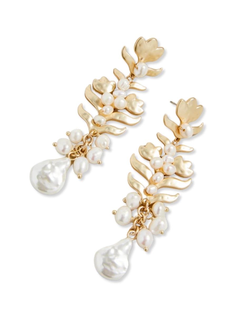 Jane Pearl Flower Earrings Pearl