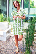 Jenny Dress - Green Palmetto