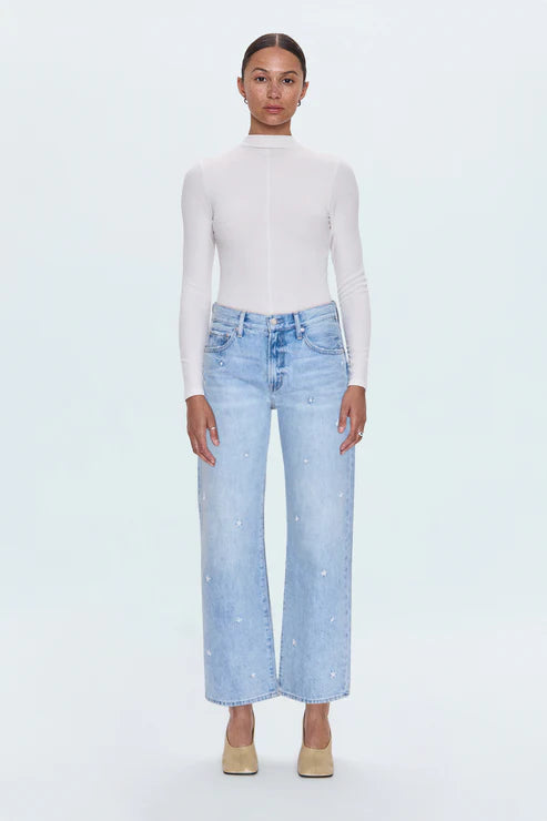 Lexi Mid Rise Bowed Straight - Stellar Vintage