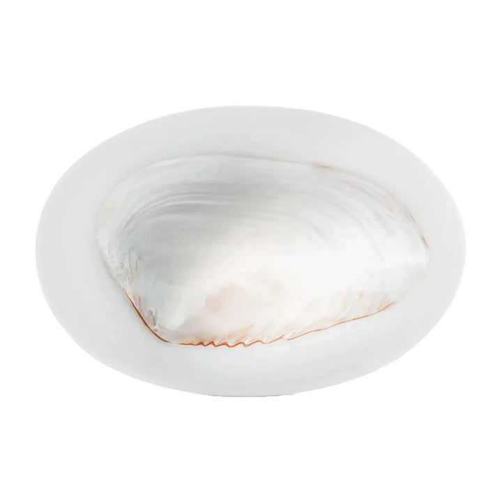white lilies and caviar Lily Juliet Large Caviar Dish, White, Serveware