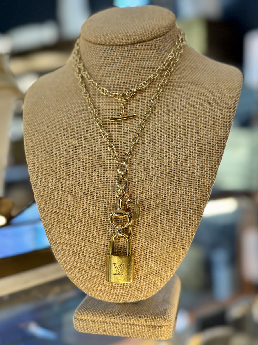 Long Equestrian Lock Necklace