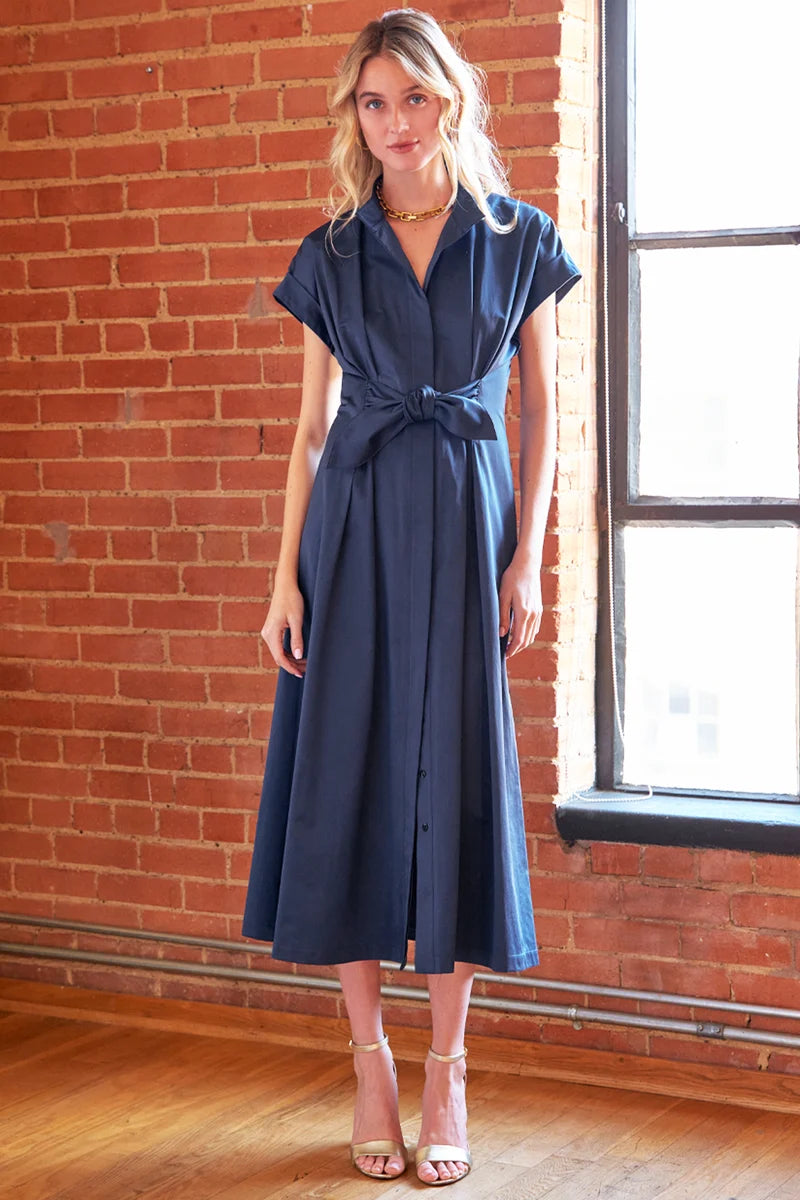Long Rocky Dress Suede Back Satin
