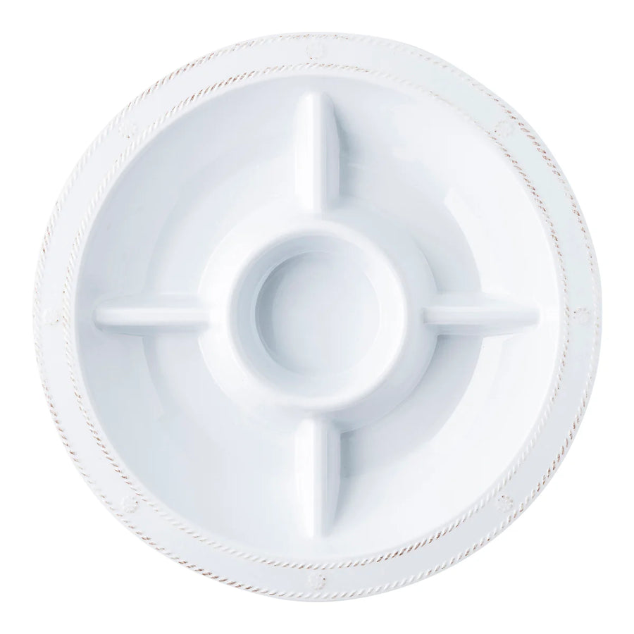 Berry & Thread Melamine 15" Crudité Platter - Whitewash