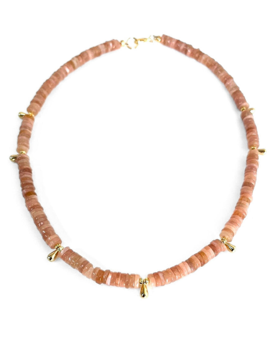 Mojave Sunrise Necklace (Rose Moonstone)
