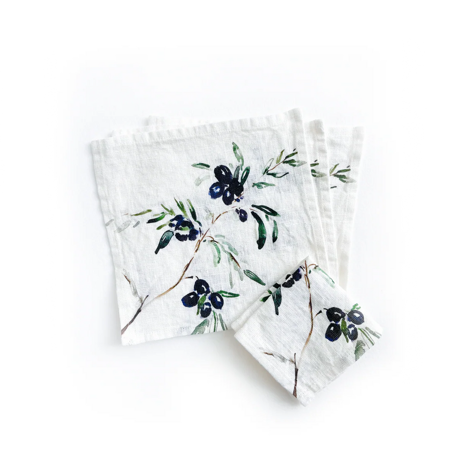Olives - Cocktail Napkins set of 4