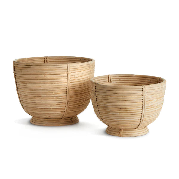 Cane Rattan Decorative Footed Bowl