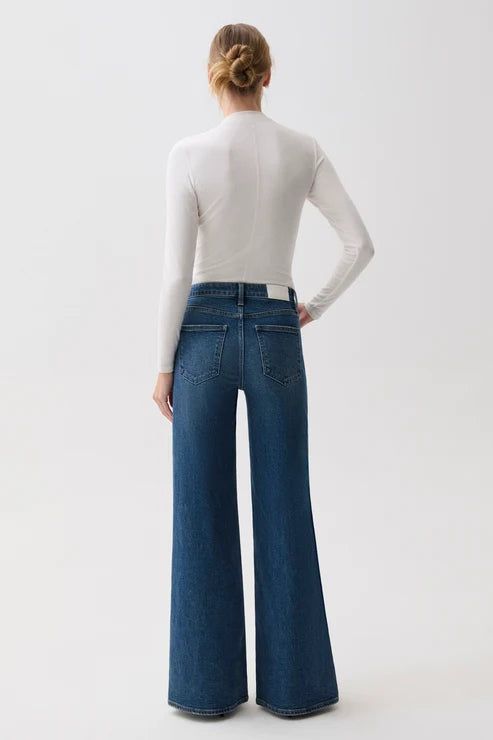 Vivian Mid Rise Wide Leg - Blue Depths