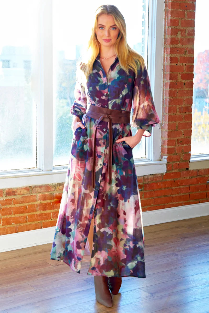 Pilar Tie Front Shirtdress