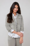 Knit Denim Cropped Blazer