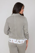 Knit Denim Cropped Blazer