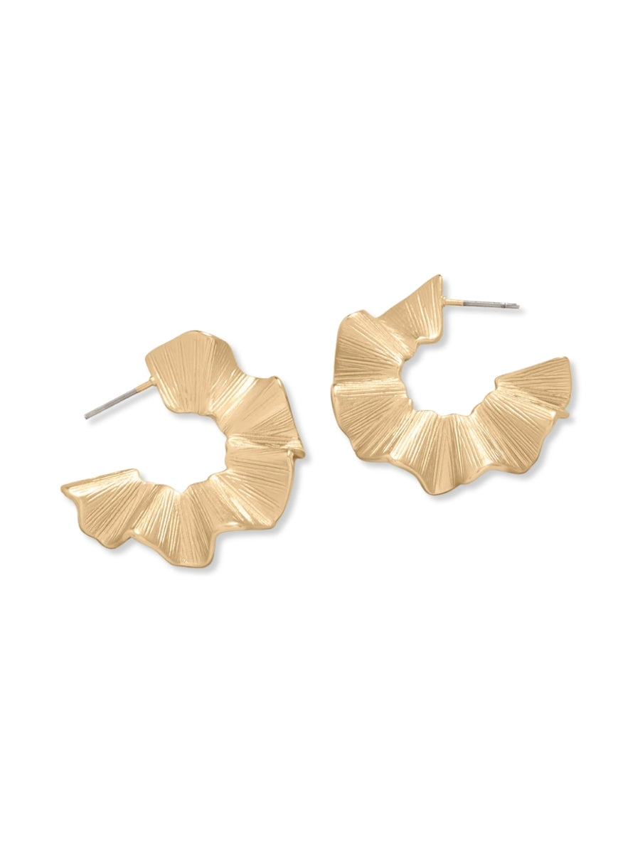 Ruffle Hoop Earrings