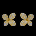 Pave Flower Post Earring