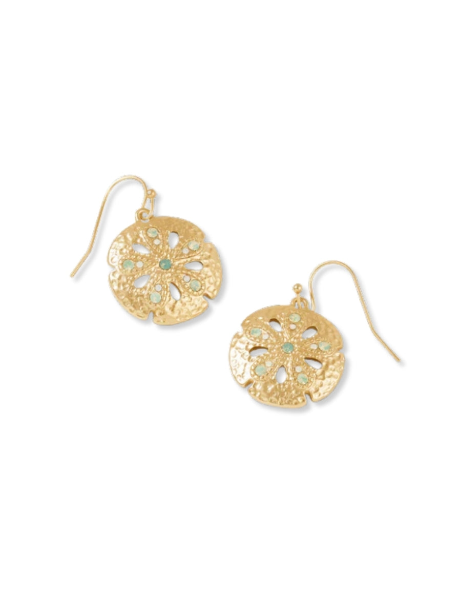 Sand Dollar Opal Earrings