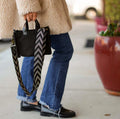 Crossbody Strap | Chevron Black & Natural