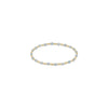 Gemstone Gold Sincerity Pattern 3mm Bead Bracelet- Aquamarine