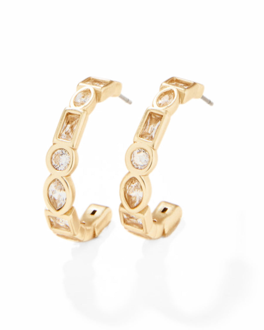 Shine Bright Hoop Earrings Crystal