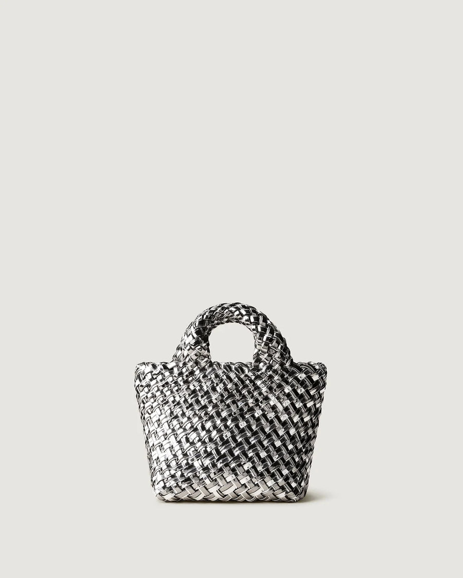 Naghedi St. Barths Petit Tote Double Weave Metallic