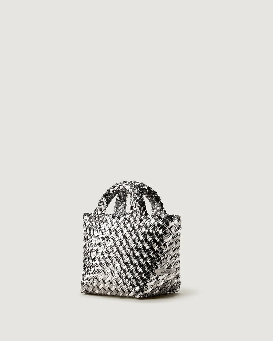 Naghedi St. Barths Petit Tote Double Weave Metallic