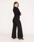 Ponte Knit Standard Wide Leg Pant