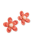 Sweet Straw Flower Earrings
