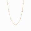 Valencia Delicate Station Necklace - Mother of Pearl