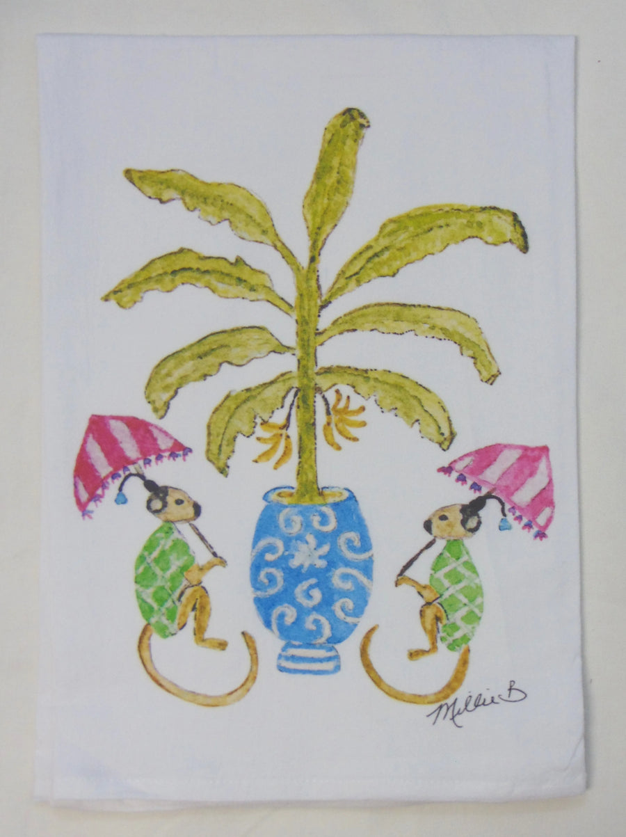 Banana Tree and Monkeys (Limited Ed.) Kitchen Flour Sack Towel