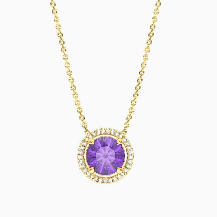 Amethyst Birthstone Pendant Necklace